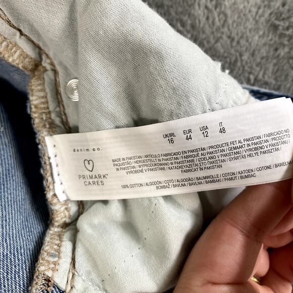 Denim & Co Super Wide Leg Light Wash Jeans Women's 12 Baggy Y2K Style Skater - Picture 11 of 12